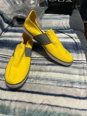 Puma Yellow Canvas Slip-On Sneakers